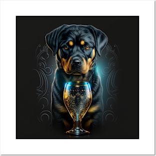 Glowy Rottweiler Posters and Art